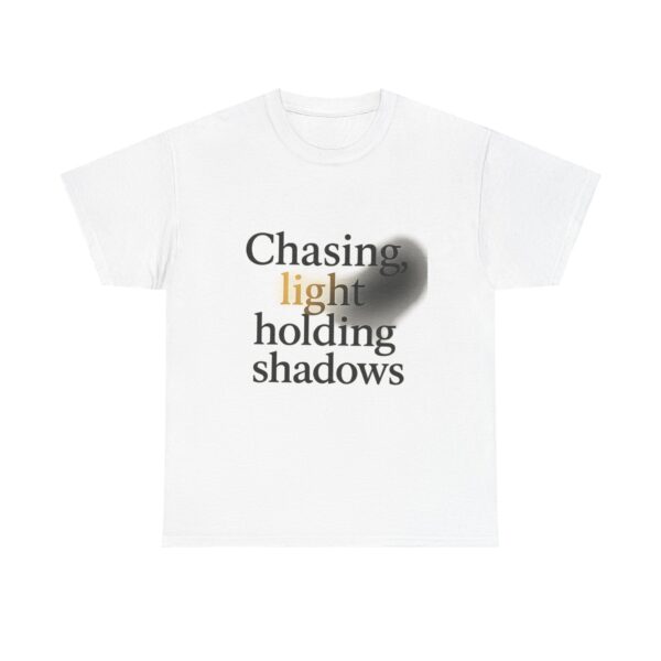 Chasing Light Unisex Cotton Tee, Inspirational Tee, Motivational Shirt, Gift for Artists, Casual Everyday Wear